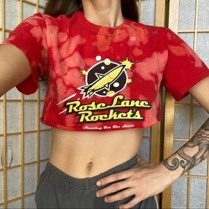 ‼️VINTAGE ACID WASH CROP TOP TEE